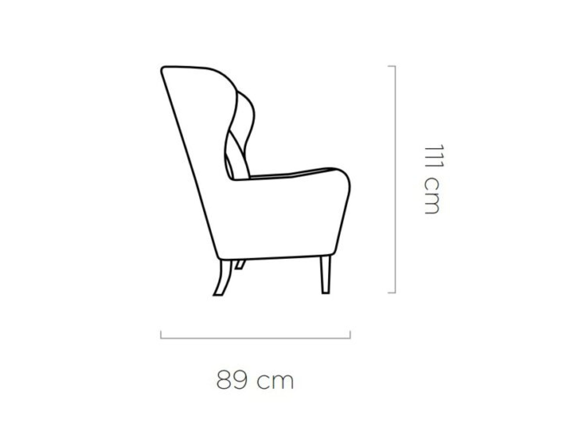 Wymiary – Fotel wypoczynkowy Taviero 86 cm