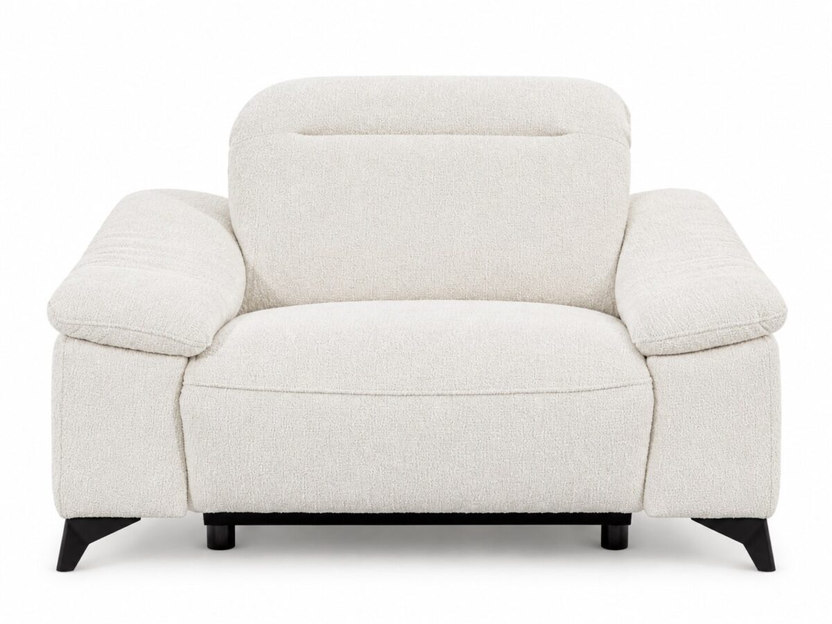 Fotel z regulowanym zagłówkiem Nelvaro 129 cm