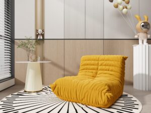 Miniaturka 8 - Fotel wypoczynkowy z pikowanym oparciem Zenith 87 cm – zdjęcie 9