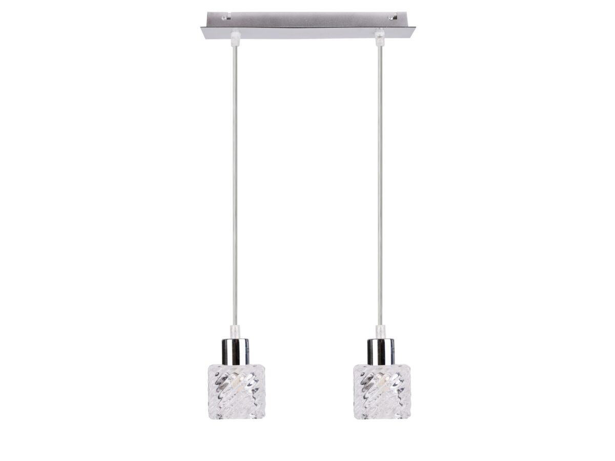 Lampa wisząca 2×G9 kryształ Galivira 100 cm chrom