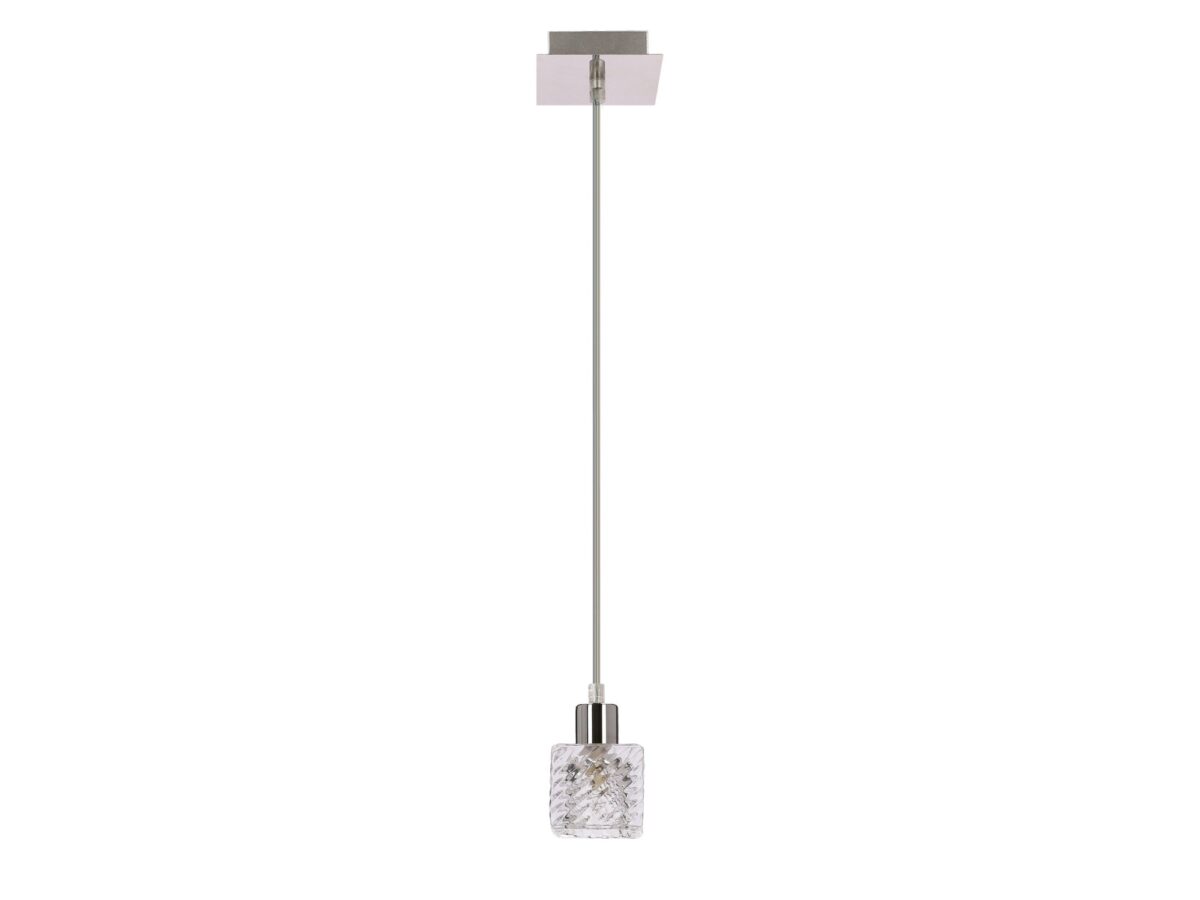 Lampa wisząca Galivira chromowana z kryształowym kloszem G9