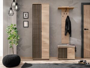Miniaturka 5 - Garderoba z szafą panelem i poduszką Pedrivo 130 cm Hickory Jackson