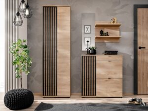 Miniaturka 8 - Garderoba z szafą lustrem i komodą Pedrivo 160 cm Hickory Jackson