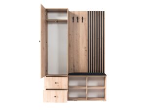 Miniaturka 1 - Garderoba Sorenta z otwartą szafą, drążkiem i półką