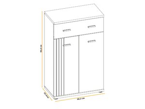 Miniaturka 2 - Wymiary garderoby Havoro 180 cm z poduszką
