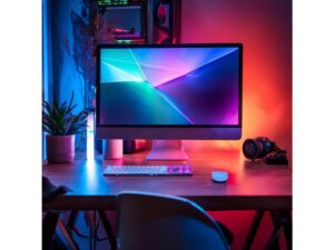 Miniaturka 5 - Aranżacja biurka z dekoracyjnym wielobarwnym światłem LED RGB