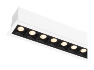 Miniaturka 4 - Oprawa liniowa Glenos Pro biało-czarna – detal mikroreflektorów LED