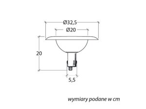 Miniaturka 1 - Głowica lampy FEBE 1081-101N rysunek wymiarów