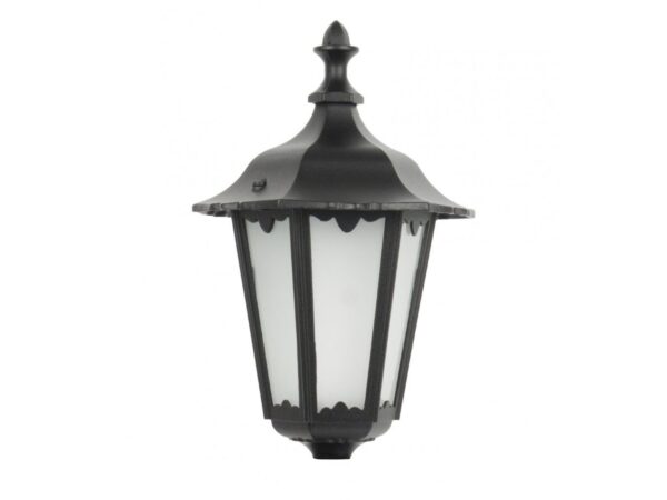 Głowica lampy zewnętrznej RETRO MIDI K 1018 M – czarna, widok z przodu