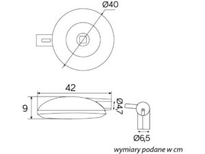 Miniaturka 3 - Rysunek wymiarowy głowicy lampy TYTAN II TN-HEAD