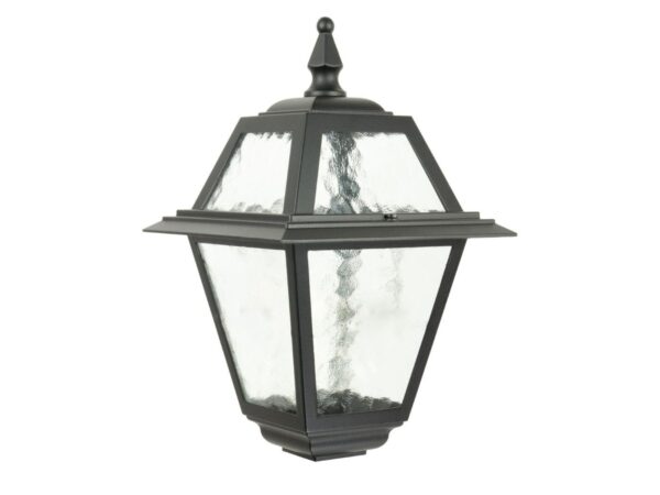 Głowica lampy Witraż w czarnym wykończeniu, widok z przodu