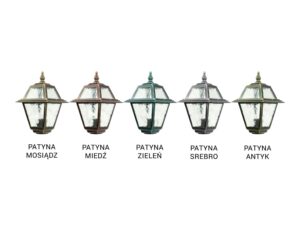 Miniaturka 3 - Wykończenia głowicy lampy Witraż: mosiądz, miedź, zieleń, srebro i antyk