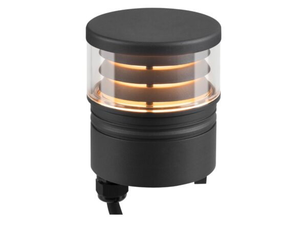 Głowica M-Pol Polehead Louver S, antracyt, wysokość 16,4 cm – packshot