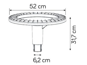 Miniaturka 3 - Głowica parkowa STER MAX STRMAX-HEAD – dodatkowy widok osłony LED