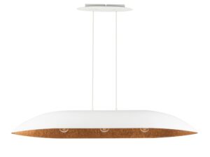 Miniaturka 6 - Lampa wisząca Gondola L biała, wnętrze klosza w odcieniu miedzianym