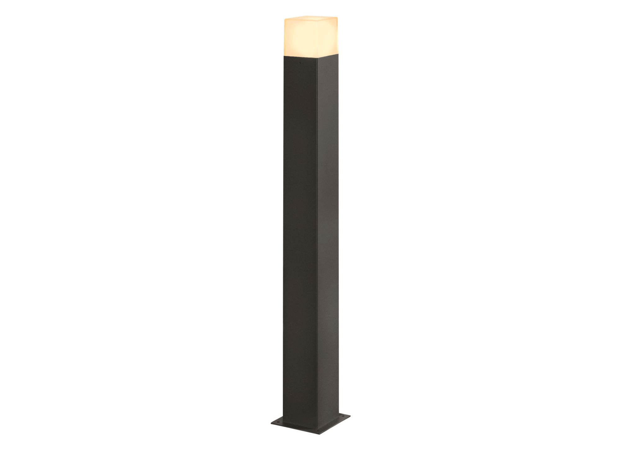 Grafit E27 90 Pole kwadratowy, lampa ogrodowa na białym tle
