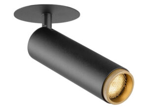 Miniaturka 1 - Reflektor Grip M czarno-złoty – widok cylindrycznej oprawy