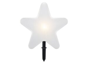 Miniaturka 6 - Lampa ogrodowa Telirio w kształcie gwiazdy, 30 cm, na białym tle