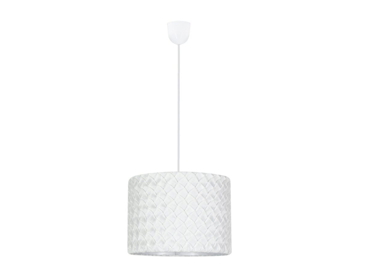 Lampa wisząca Ilavino biała z plisowanym abażurem E27 31 cm