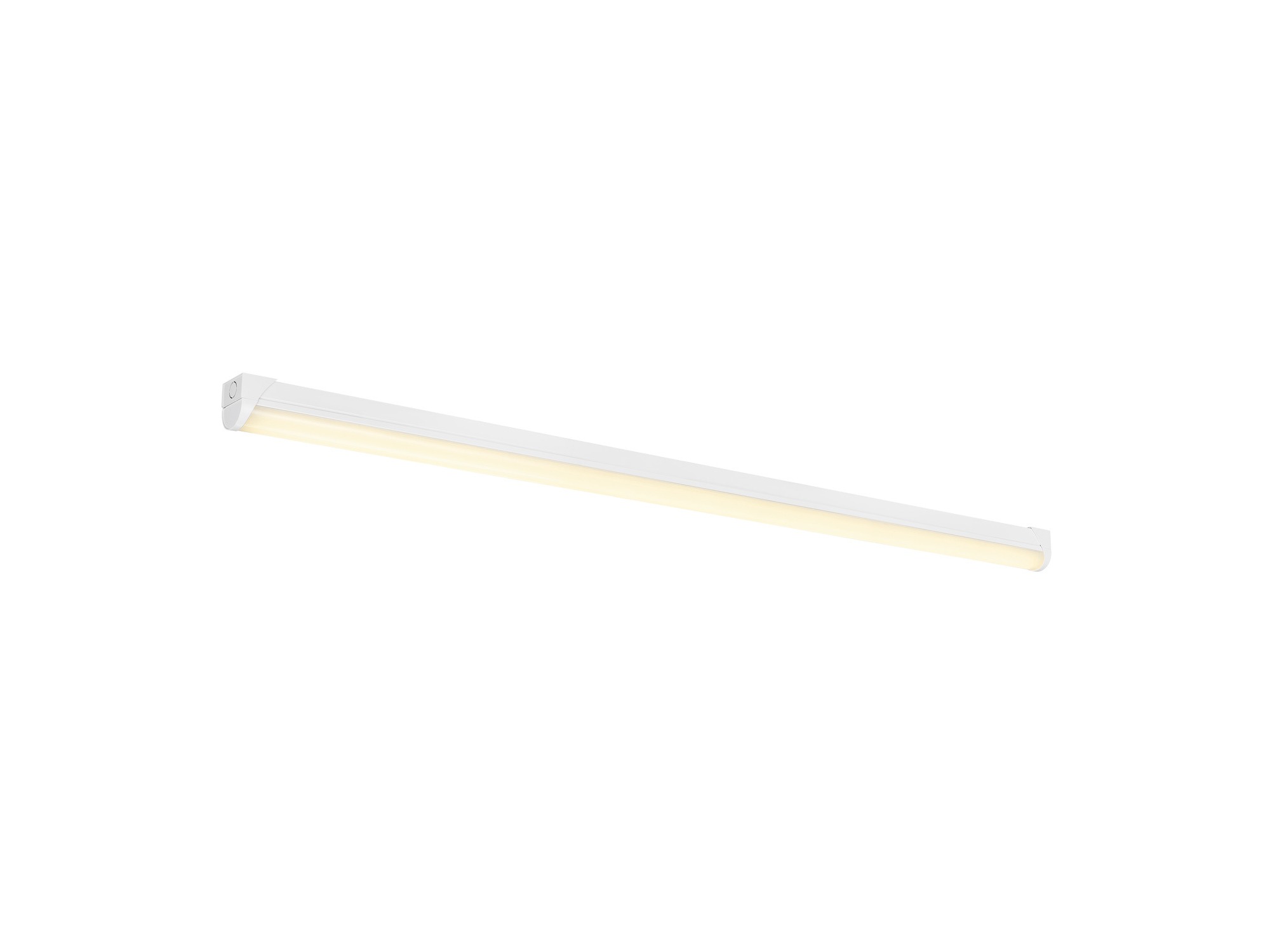 Liniowa lampa natynkowa Industry Batten V 152 cm biała – widok obudowy i mlecznego klosza