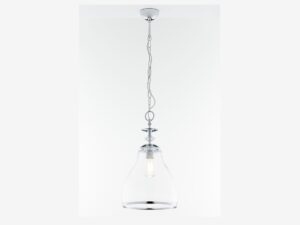 Miniaturka 5 - Lampa wisząca Isla chrom z przezroczystym szklanym kloszem