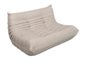 Miniaturka 1 - Jasnobeżowa sofa Zenith z podnóżkiem – pełna bryła