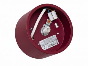 Miniaturka 92 - Jednopunktowy plafon Modessa 10 cm burgundowy – wnętrze z kostką przyłączeniową