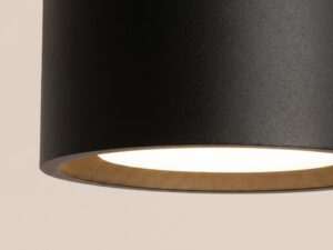 Miniaturka 127 - Jednopunktowy plafon Modessa 10 cm czarny – krawędź oprawy ze światłem