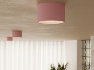 Miniaturka 65 - Jednopunktowy plafon Modessa 10 cm różowy na suficie – zbliżenie