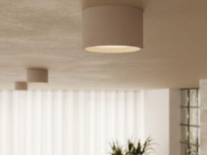 Miniaturka 115 - Jednopunktowy plafon Modessa 10 cm taupe na suficie – zbliżenie