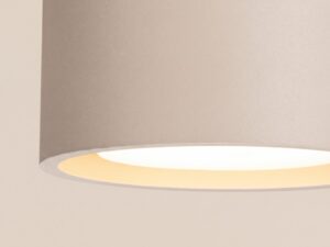 Miniaturka 109 - Jednopunktowy plafon Modessa 10 cm taupe – krawędź oprawy ze światłem