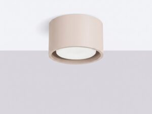 Miniaturka 107 - Jednopunktowy plafon Modessa 10 cm taupe na suficie we wnętrzu