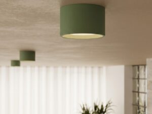 Miniaturka 75 - Jednopunktowy plafon Modessa 10 cm zielony oliwkowy na suficie – zbliżenie
