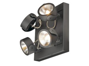 Miniaturka 2 - Czarna lampa ścienno-sufitowa Kalu LED 4 widok z boku