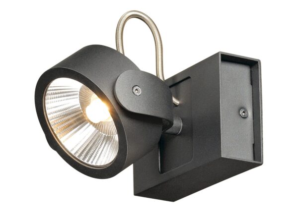 Lampa Kalu LED czarny, 17 W, widok z przodu