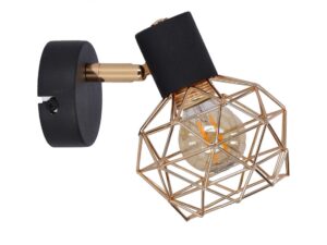 Miniaturka 4 - Kinkiet Kamirino z ażurową metalową osłoną pod kątem