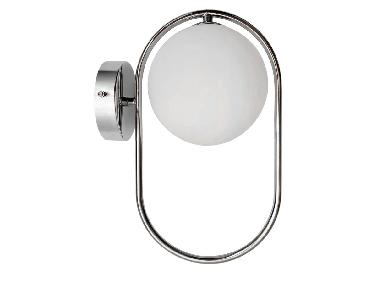 Kinkiet Alitio z białym kulistym kloszem G9