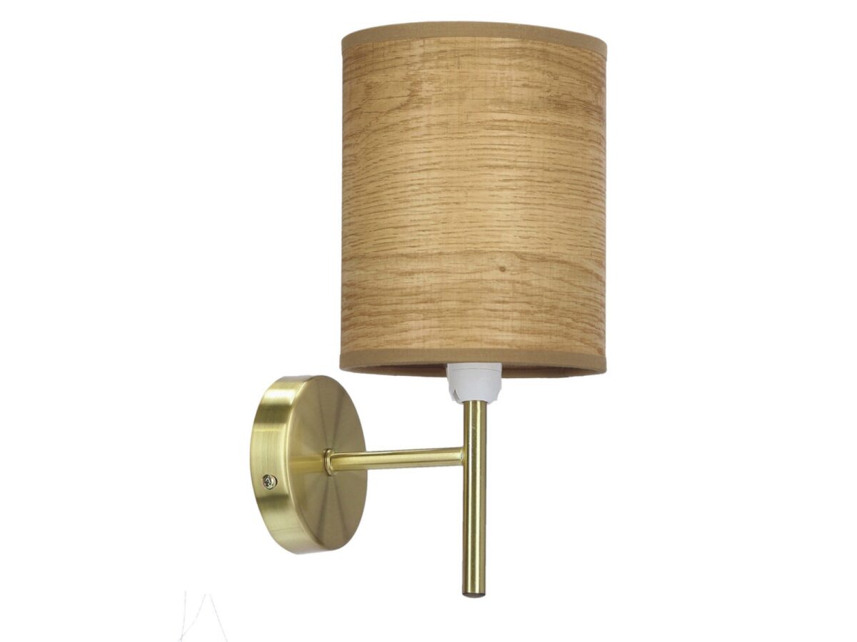 Kinkiet ścienny Alosela z materiałowym abażurem 24 cm
