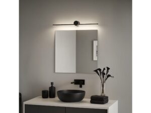Miniaturka 9 - Kinkiet Amidora czarny 60 cm nad lustrem w łazience