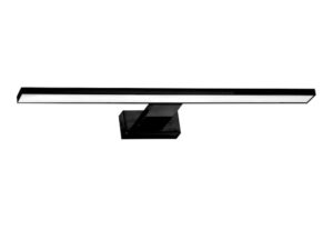 Miniaturka 7 - Kinkiet Amirona 30 cm czarny z ramką – pozioma listwa LED na białym tle