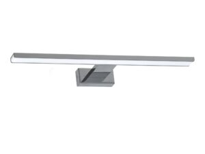 Miniaturka 6 - Kinkiet Amirona LED 60 cm chrom – pozioma listwa i prostokątna podstawa