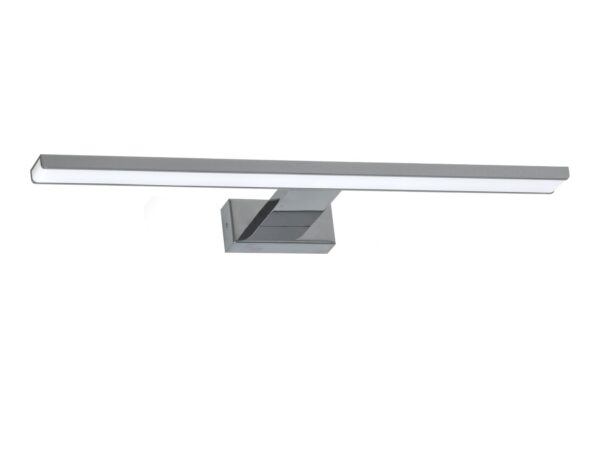 Kinkiet Amirona LED 60 cm chrom – pozioma listwa i prostokątna podstawa