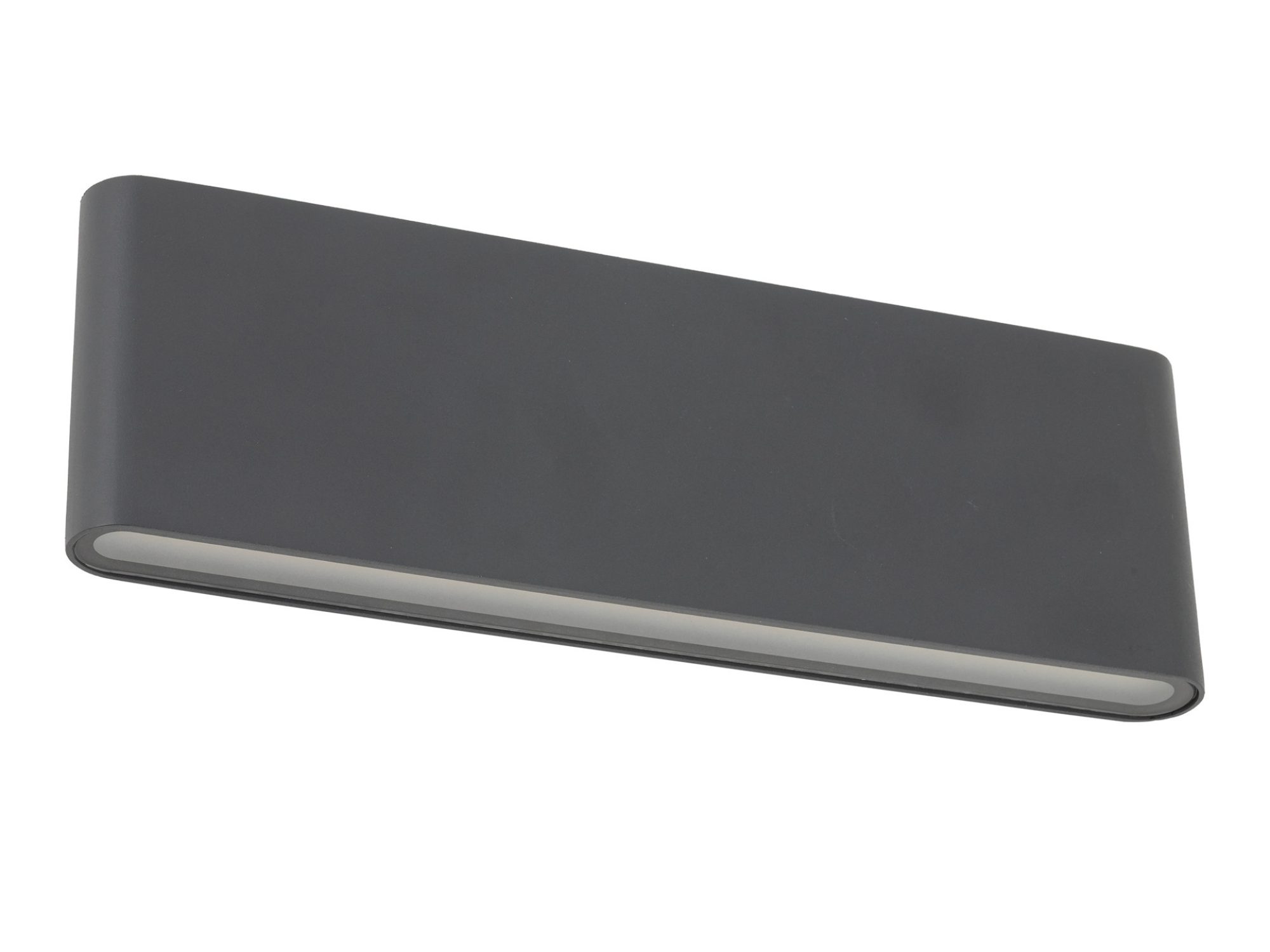 Szary kinkiet Arwena L LED IP54 30 cm, packshot na białym tle