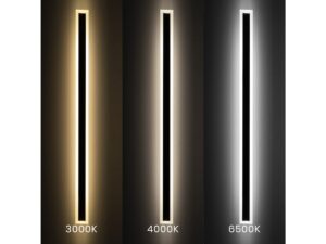 Miniaturka 4 - Kinkiet LED Astarela 150 cm pokazujący barwy światła 3000 K, 4000 K i 6500 K