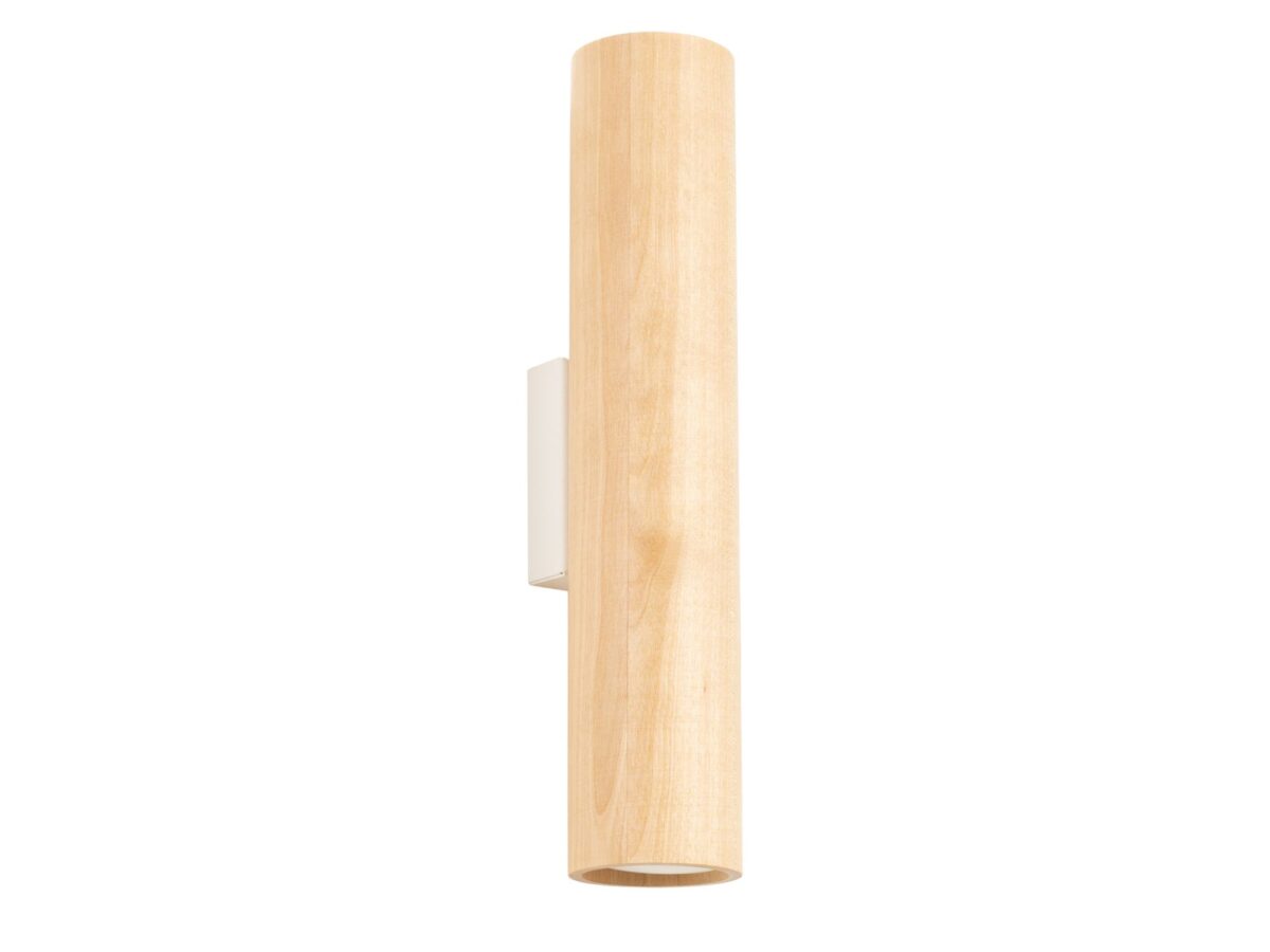 Kinkiet drewniany Avenza 30 cm biały naturalny