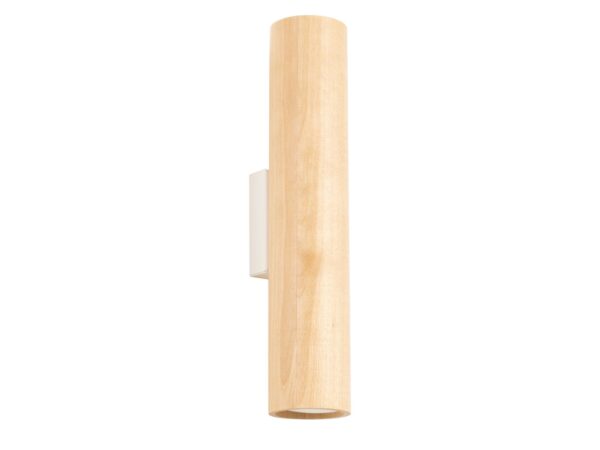 Kinkiet drewniany Avenza 30 cm biały naturalny