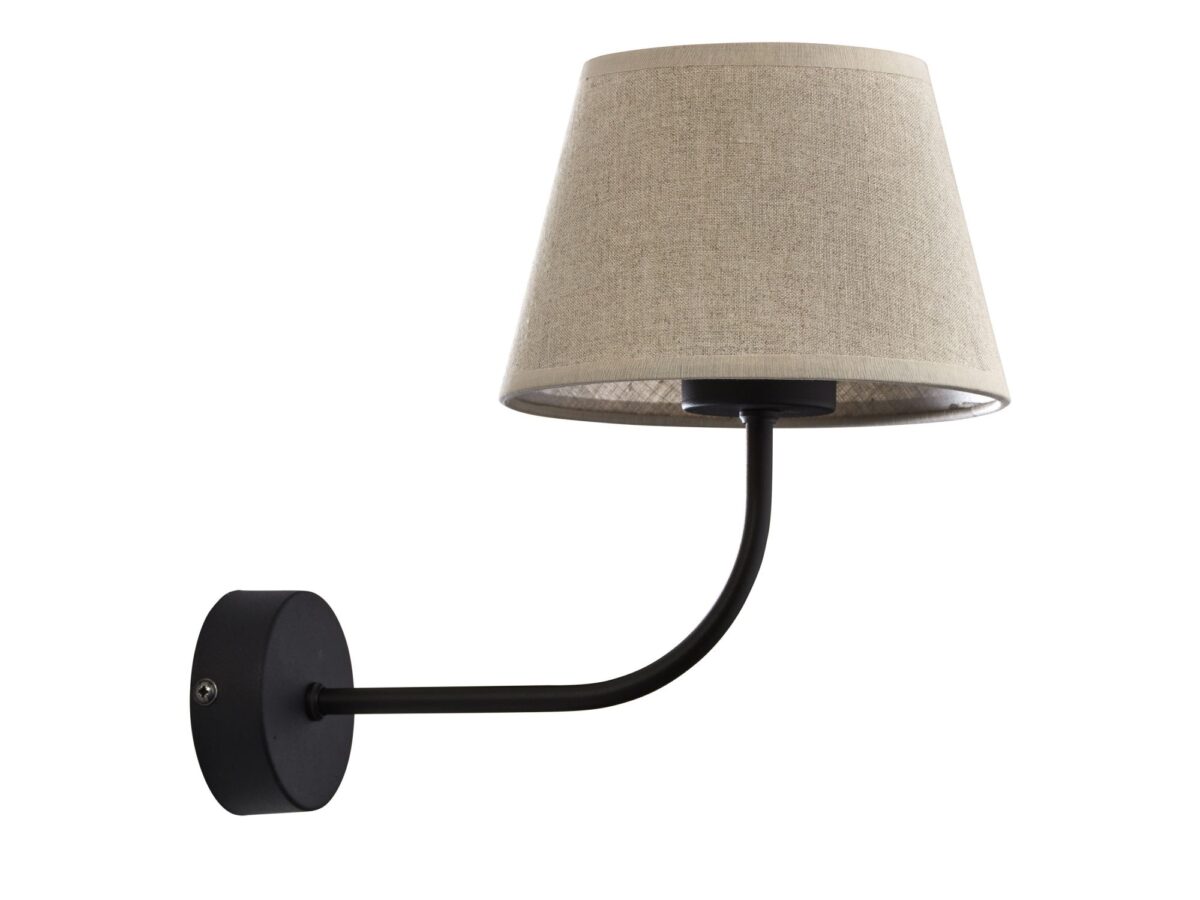 Kinkiet Chicago z abażurem z lnu E27 28 cm