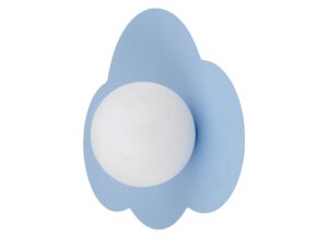 Miniaturka 1 - Niebieski kinkiet Cloud New z białym szklanym kloszem, dodatkowe ujęcie