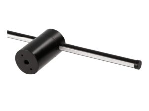 Miniaturka 1 - Kinkiet Corolia czarny detal cylindrycznego mocowania i dyfuzora LED