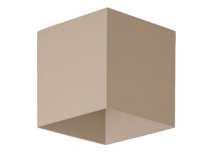 Miniaturka 2 - Beżowy kinkiet zewnętrzny Cube LED IP54 z kubiczną obudową